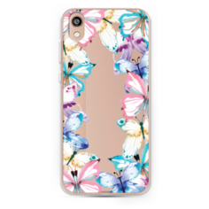 Силиконовый чехол Рамка из бабочек на Huawei Y5 2019 Case Place