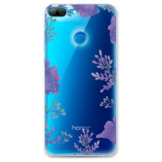 Силиконовый чехол Сиреневая цветочная рамка на Huawei Honor 9 Lite Case Place