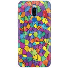 GOSSO Ультратонкий силиконовый чехол-накладка для Meizu X8 с принтом "Яркая мозаика"