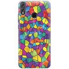 GOSSO Ультратонкий силиконовый чехол-накладка для Honor 8X с принтом "Яркая мозаика"