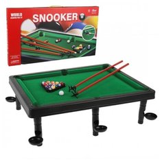 Настол. игра бильярд, в компл. игр. стол 38х24х15см., шары 16шт., треугольник, кий 2шт., мостики 2шт., кор. Наша Игрушка