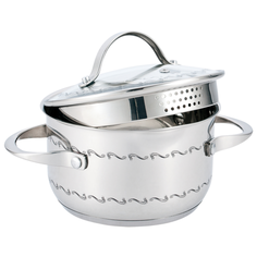 Кастрюля со сливом BOHMANN BH-7010-22, объем 4.5 л.