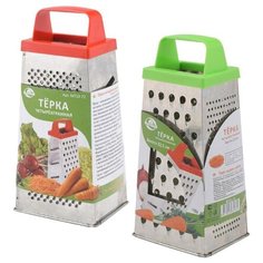 Терка 4-х гранная, высота 22,5см (пирамида) Раб.часть 19,5см 2цв. МультиДом