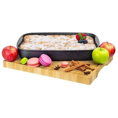 Противень утолщенный ГАРМОНИЯ ВКУСА "Черный мрамор", 4 л, 40х29,5х5 см Elan Gallery