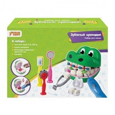 Набор для лепки "Зубастый крокодил", тесто 250г, аксессуары Color Puppy