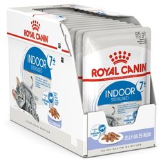 Влажный корм для стерилизованных пожилых кошек Royal Canin для живущих в помещении 12 шт. х 85 г (кусочки в желе)