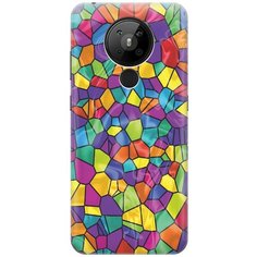 Cиликоновый чехол на Nokia 5.3 / Нокиа 5.3 с принтом "Яркая мозаика" Gosso
