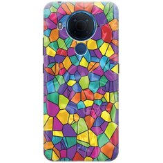 Cиликоновый чехол на Nokia 5.4 / Нокиа 5.4 с принтом "Яркая мозаика" Gosso
