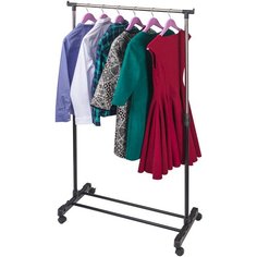 Вешалка для одежды телескопическая 1 перекладина 80х41х93-155 см EL Casa на колесиках
