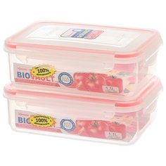 Набор из 2-х контейнеров прямоугольный 1,1 л, высота - 6,8 см Xeonic