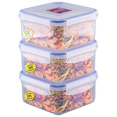 Набор из 3-х контейнеров прямоугольных 700 мл, высота - 7 см Xeonic