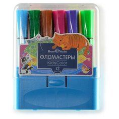 Фломастеры "KIDSCOLOR" 12 ЦВ. в пластиковом пенале Bruno Visconti