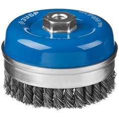 ЗУБР "Профессионал". Щетка чашечная усиленная для УШМ, плетеные пучки стальной проволоки 0,8мм, 120ммхМ14