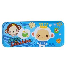 Пенал школьный металл Игрушки секционный с подставкой для книг, голубой 159112 Сима ленд