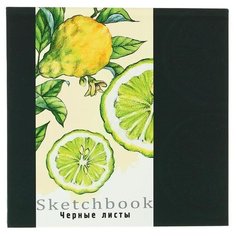 Скетчбук 160х160мм 64л лимонная зарисовка тв обл черный блок 60-5688 5141950 Проф Пресс