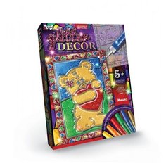 Набор креатив. тв-ва Витражная картина, Мишка Danko Toys