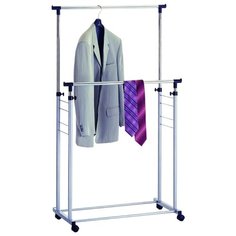 Вешалка My Space, HG26, для гардеробной, с 2-мя рейлами, напольная, на колесиках, ШхГхВ: 41*84*175 см