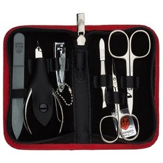 Маникюрный набор Drei Schwerter, 6 пр, красный, нат. кожа (L52139FNCUT)