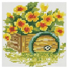 Алмазная мозаика Белоснежка 316-ST-S Настурция