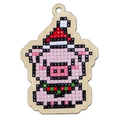 Мозаика на дереве Гранни "Новогодний поросенок"