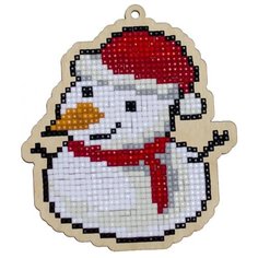 Мозаика на дереве Гранни "Снеговик"