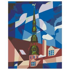 Городской шпиль Раскраска картина по номерам на холсте LV07 40х50