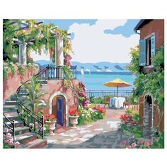 Курортный городок Раскраска по номерам на холсте Живопись по номерам RP33 40х50