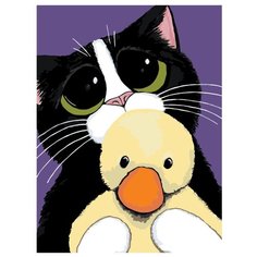 Любимая уточка Раскраска по номерам на холсте Живопись по номерам A378 30х40