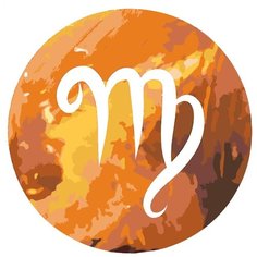 Знак Зодиака Дева Раскраска картина по номерам на холсте KTMK-virgo04sign 40х40