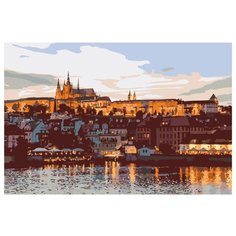 Вечерняя Прага Раскраска картина по номерам на холсте KTMK-201924655 40х60
