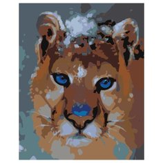 Голубоглазая пума Раскраска картина по номерам на холсте Z-AB200 40х50