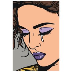 Грусть Раскраска картина по номерам на холсте PA64 40х60