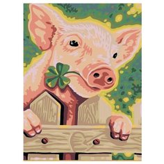 Поросенок Раскраска картина по номерам на холсте A55 30х40