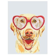 Влюбленный пес Раскраска по номерам на холсте Живопись по номерам A224 30х40