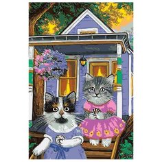 Кошкин дом Раскраска картина по номерам на холсте A461 40х60