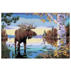 На озере Раскраска по номерам на холсте Живопись по номерам RA028 40х60