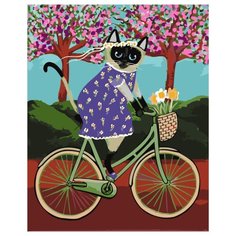 Провинциальная кошечка Раскраска по номерам на холсте Живопись по номерам A447 40х50