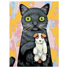 Любимая игрушка-собачка Раскраска картина по номерам на холсте A326 30х40