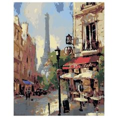 Улицы Парижа Раскраска по номерам на холсте Живопись по номерам BH11 40х50