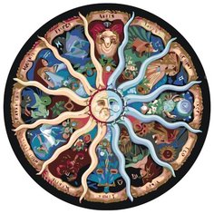 Зодиакальный круг Раскраска картина по номерам на холсте KTMK-30742 40х50