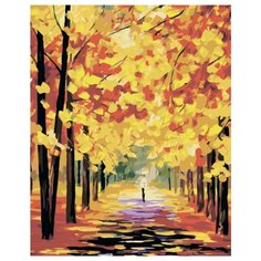 Золотая аллея Раскраска картина по номерам на холсте LA17 40х50