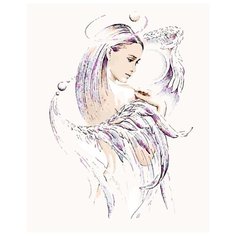 Девушка с крыльями Раскраска картина по номерам на холсте KTMK-virgowings11 40х50