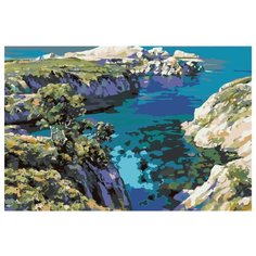 Каменистое побережье Раскраска по номерам на холсте Живопись по номерам HB08 40х60