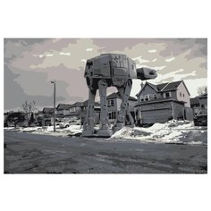 Имперский шагоход AT-AT Раскраска картина по номерам на холсте Z-AB281 40х60