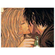 Поцелуй на прощание Раскраска картина по номерам на холсте RA020 30х40