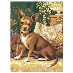 Той-терьер Раскраска картина по номерам на холсте RA006 30х40