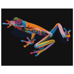 Радужная лягушка Раскраска картина по номерам на холсте PA201 40х50