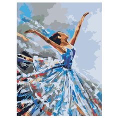 Танцующая балерина 30х40 Раскраска картина по номерам на холсте Z-AB714 30х40