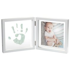 Baby Art Рамочка двойная прозрачная "Baby Style" с отпечатком, белый