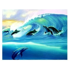 Картина по номерам RADUGA RDG-2760 Дельфины на волне 40х50см